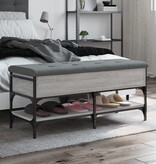 VidaXL Schoenenbank 102x42x45 cm bewerkt hout grijs sonoma eikenkleur