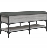 VidaXL Schoenenbank 102x42x45 cm bewerkt hout grijs sonoma eikenkleur