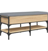 VidaXL Schoenenbank 102x42x45 cm bewerkt hout sonoma eikenkleurig