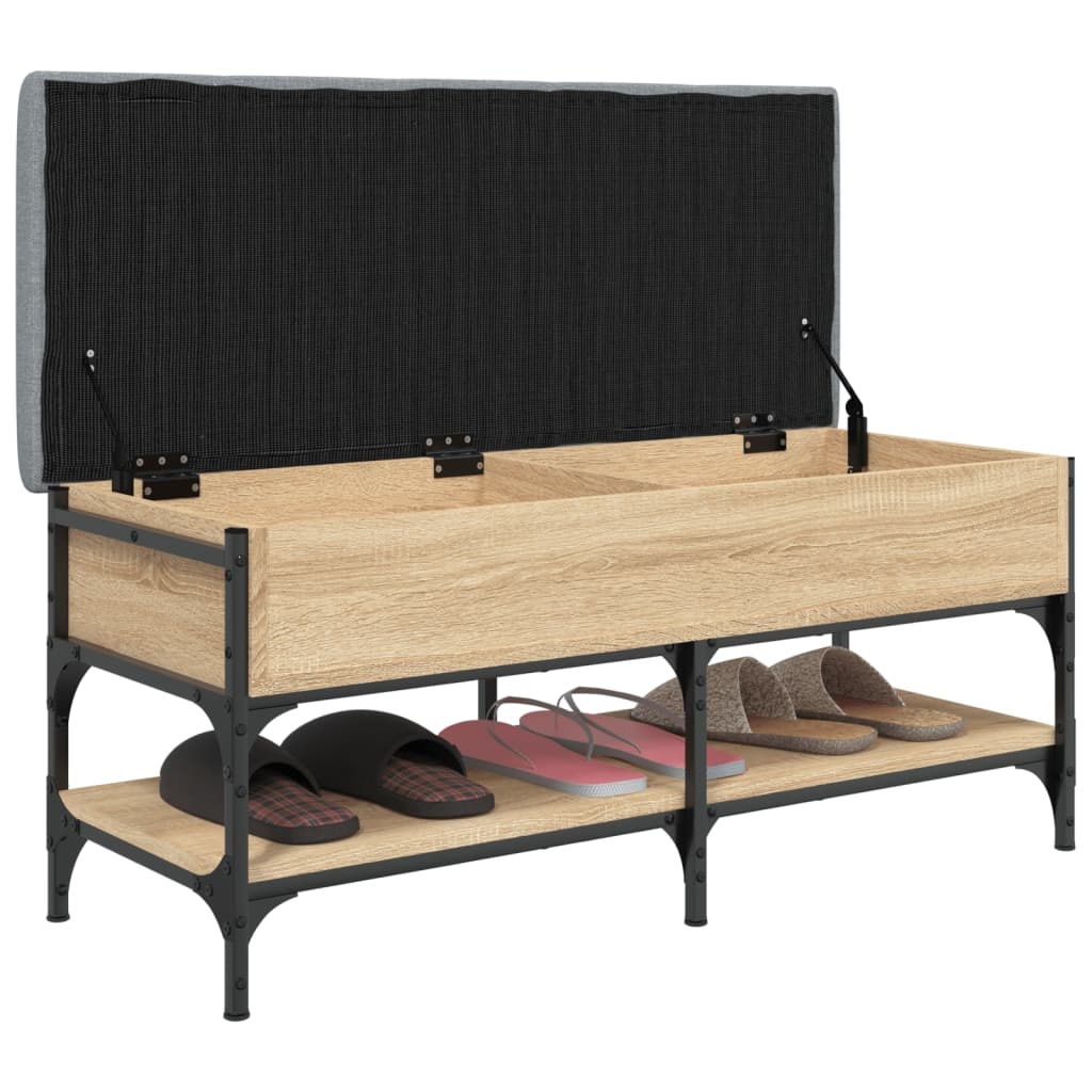 VidaXL Schoenenbank 102x42x45 cm bewerkt hout sonoma eikenkleurig
