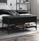 VidaXL Schoenenbank 102x42x45 cm bewerkt hout zwart