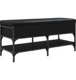 VidaXL Schoenenbank 102x42x45 cm bewerkt hout zwart