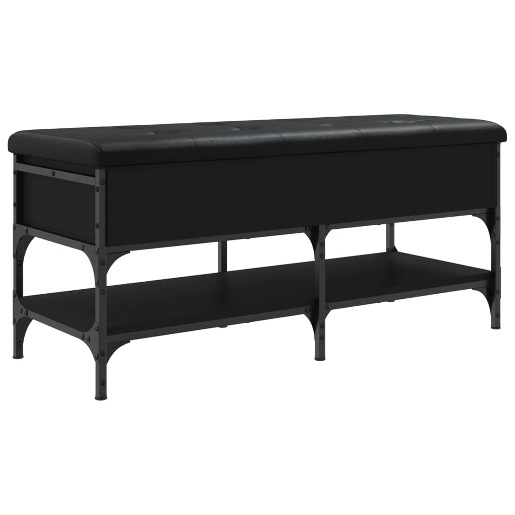 VidaXL Schoenenbank 102x42x45 cm bewerkt hout zwart