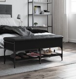 VidaXL Schoenenbank 102x42x45 cm bewerkt hout zwart