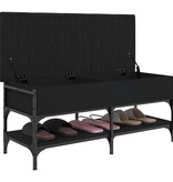 VidaXL Schoenenbank 102x42x45 cm bewerkt hout zwart