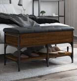 VidaXL Schoenenbank 82x42x45 cm bewerkt hout bruineikenkleurig