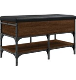 VidaXL Schoenenbank 82x42x45 cm bewerkt hout bruineikenkleurig