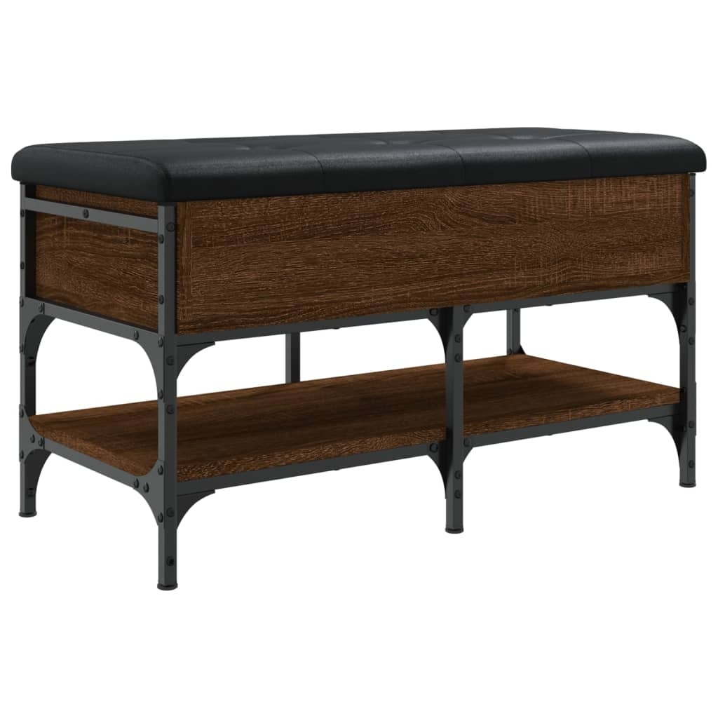 VidaXL Schoenenbank 82x42x45 cm bewerkt hout bruineikenkleurig