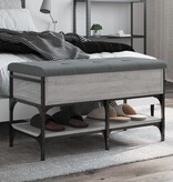 VidaXL Schoenenbank 82x42x45 cm bewerkt hout grijs sonoma eikenkleurig
