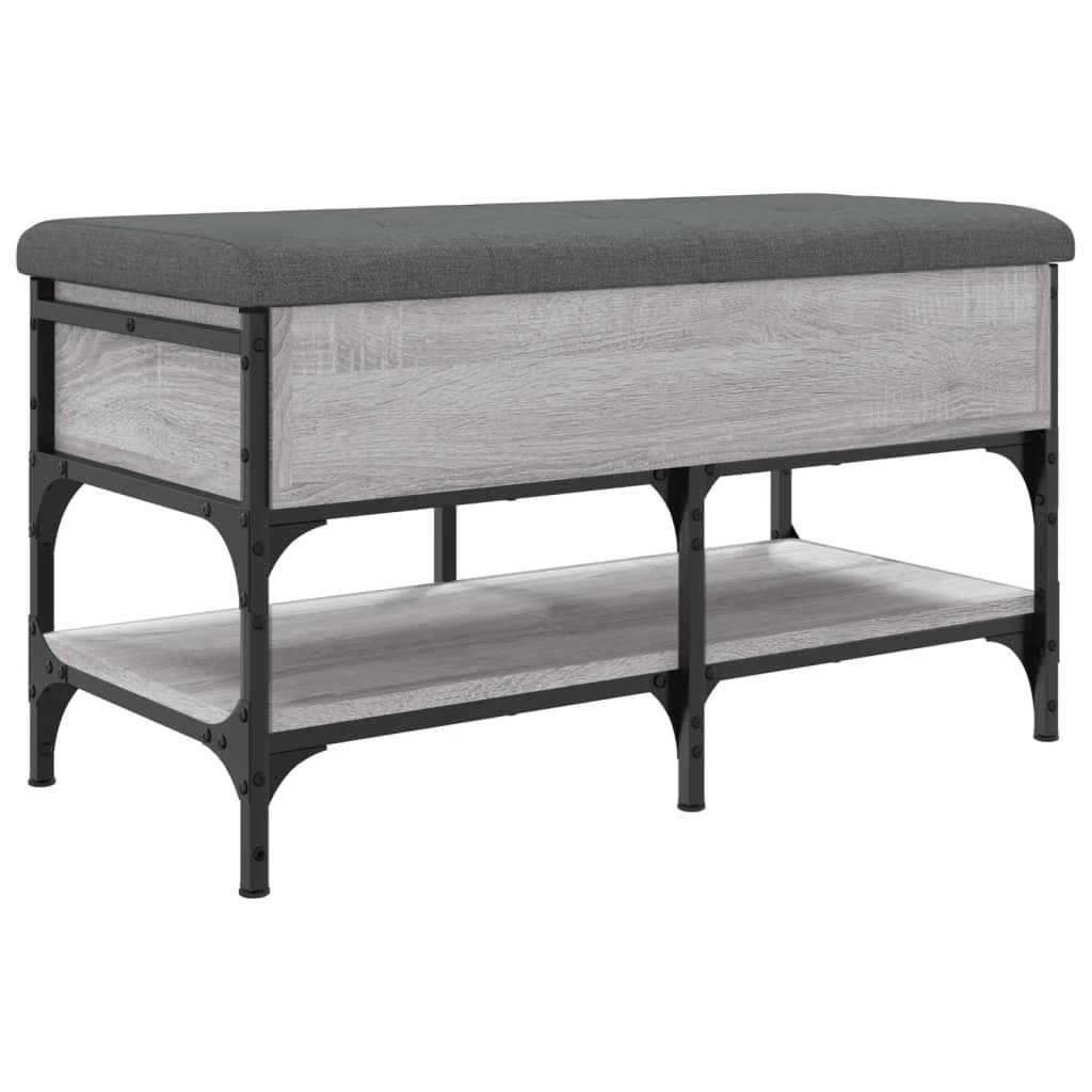 VidaXL Schoenenbank 82x42x45 cm bewerkt hout grijs sonoma eikenkleurig