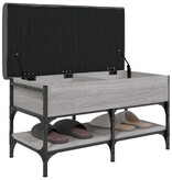 VidaXL Schoenenbank 82x42x45 cm bewerkt hout grijs sonoma eikenkleurig