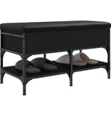 VidaXL Schoenenbank 82x42x45 cm bewerkt hout zwart