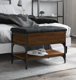 VidaXL Schoenenbank 62x42x45 cm bewerkt hout bruineikenkleurig