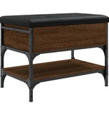 VidaXL Schoenenbank 62x42x45 cm bewerkt hout bruineikenkleurig