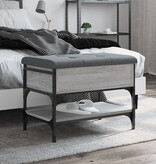 VidaXL Schoenenbank 62x42x45 cm bewerkt hout grijs sonoma eikenkleurig