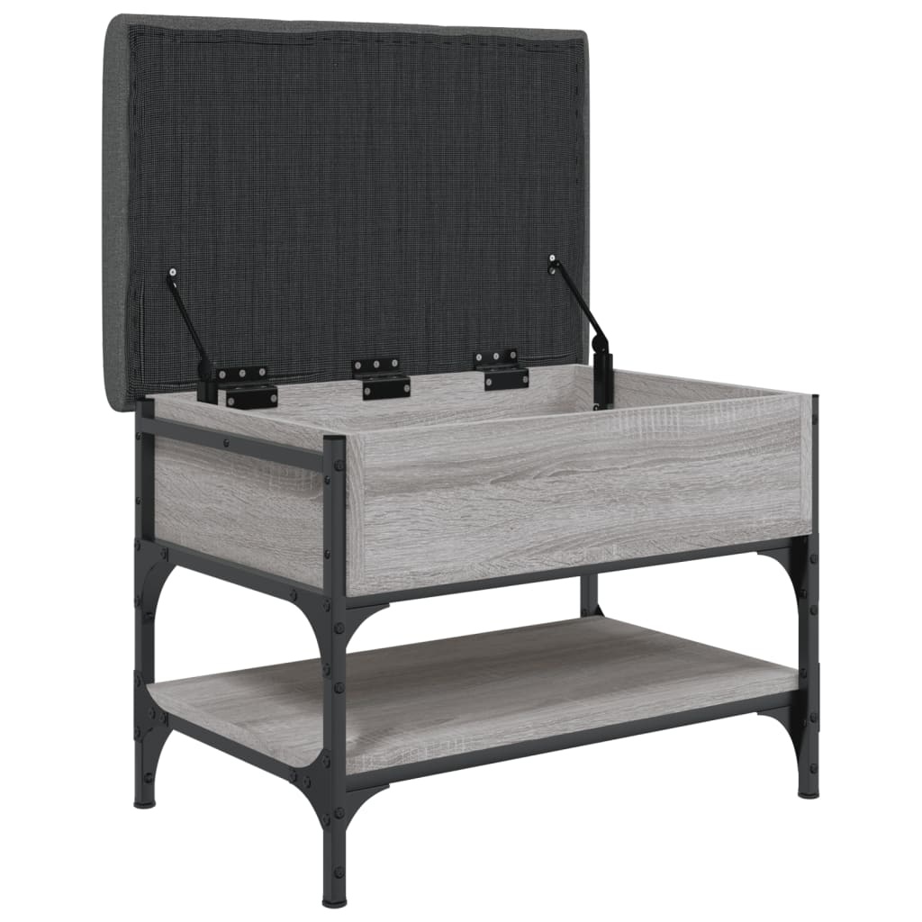 VidaXL Schoenenbank 62x42x45 cm bewerkt hout grijs sonoma eikenkleurig