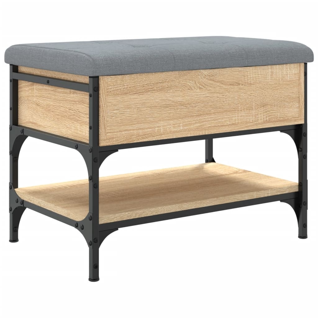 VidaXL Schoenenbank 62x42x45 cm bewerkt hout sonoma eikenkleurig