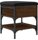 VidaXL Schoenenbank 42x42x45 cm bewerkt hout bruineikenkleurig