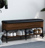 VidaXL Schoenenbank 102x32x45 cm bewerkt hout bruineikenkleurig