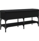 VidaXL Schoenenbank 102x32x45 cm bewerkt hout zwart