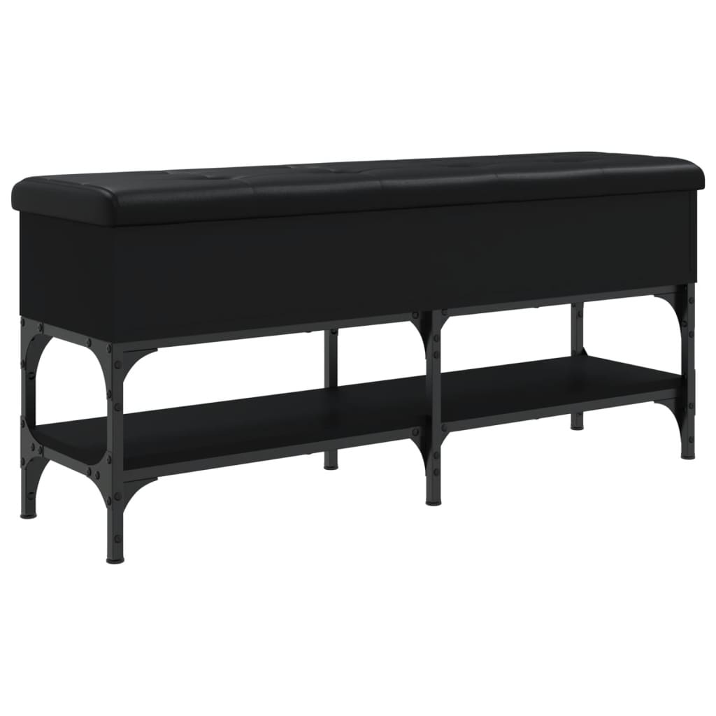 VidaXL Schoenenbank 102x32x45 cm bewerkt hout zwart