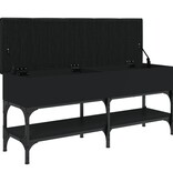 VidaXL Schoenenbank 102x32x45 cm bewerkt hout zwart