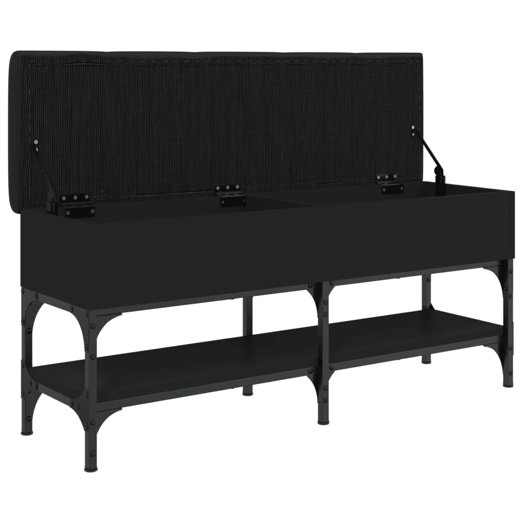 VidaXL Schoenenbank 102x32x45 cm bewerkt hout zwart