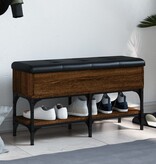 VidaXL Schoenenbank 82x32x45 cm bewerkt hout bruineikenkleurig