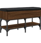 VidaXL Schoenenbank 82x32x45 cm bewerkt hout bruineikenkleurig