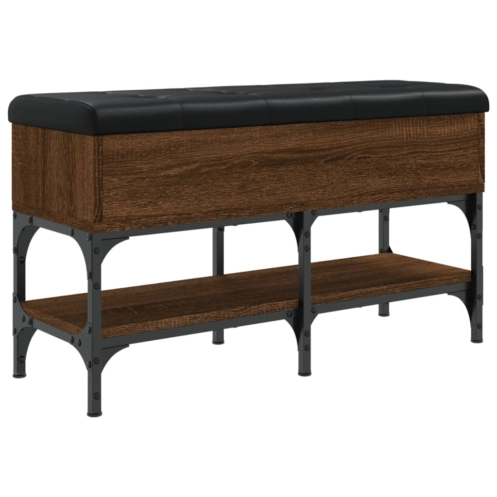 VidaXL Schoenenbank 82x32x45 cm bewerkt hout bruineikenkleurig