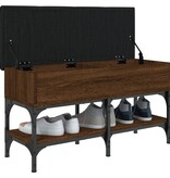 VidaXL Schoenenbank 82x32x45 cm bewerkt hout bruineikenkleurig