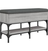 VidaXL Schoenenbank 82x32x45 cm bewerkt hout grijs sonoma