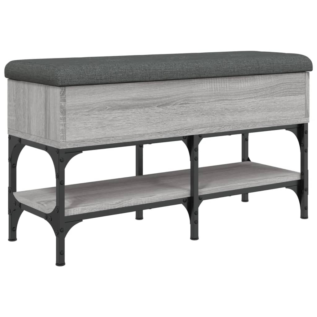 VidaXL Schoenenbank 82x32x45 cm bewerkt hout grijs sonoma
