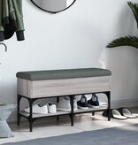 VidaXL Schoenenbank 82x32x45 cm bewerkt hout grijs sonoma