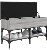 VidaXL Schoenenbank 82x32x45 cm bewerkt hout grijs sonoma