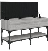 VidaXL Schoenenbank 82x32x45 cm bewerkt hout grijs sonoma
