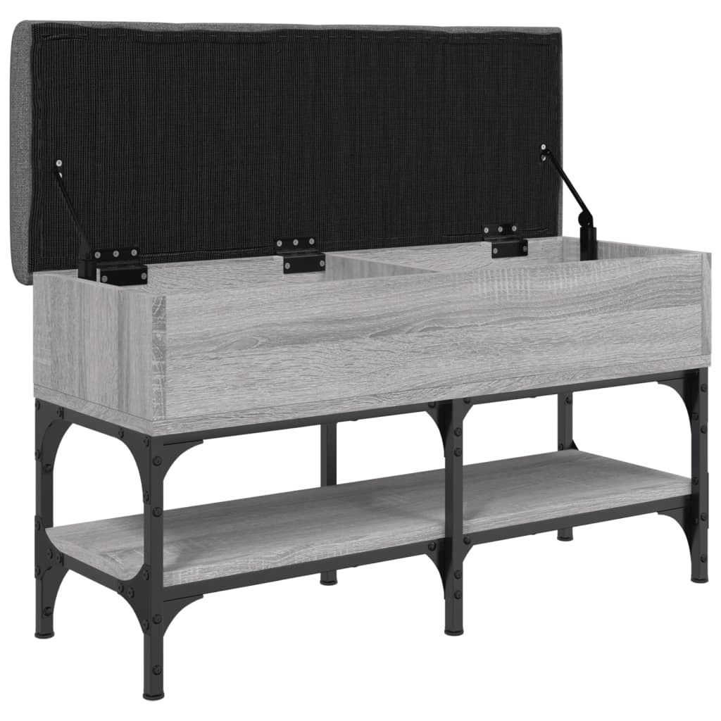 VidaXL Schoenenbank 82x32x45 cm bewerkt hout grijs sonoma