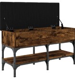 VidaXL Schoenenbank 82x32x45 cm bewerkt hout gerookt eikenkleurig