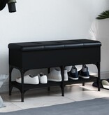 VidaXL Schoenenbank 82x32x45 cm bewerkt hout zwart