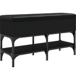 VidaXL Schoenenbank 82x32x45 cm bewerkt hout zwart