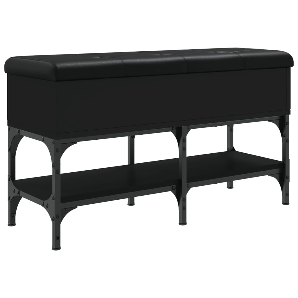 VidaXL Schoenenbank 82x32x45 cm bewerkt hout zwart