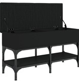VidaXL Schoenenbank 82x32x45 cm bewerkt hout zwart