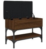 VidaXL Schoenenbankje 62x32x45 cm bewerkt hout bruineikenkleurig