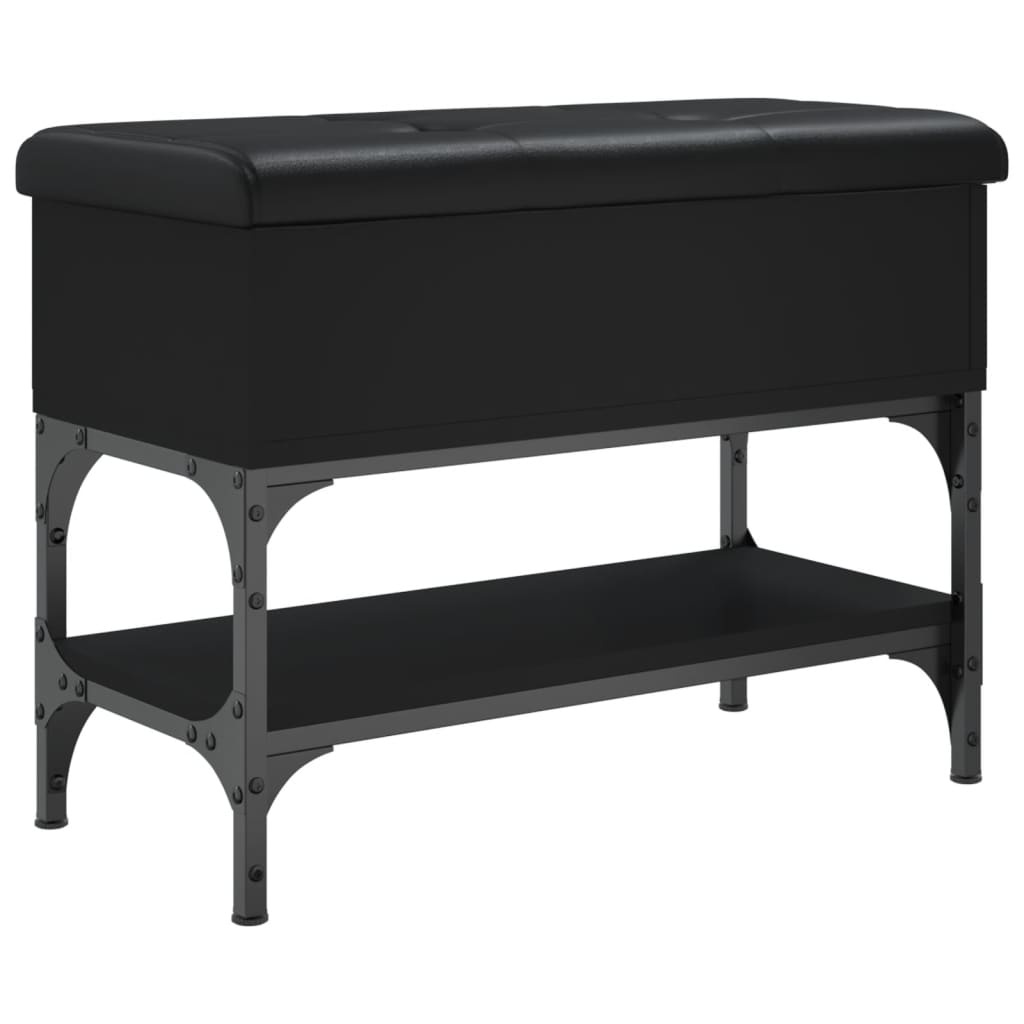 VidaXL Schoenenbank 62x32x45 cm bewerkt hout zwart