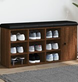 VidaXL Schoenenbank 102x32x50 cm bewerkt hout bruineikenkleurig