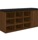 VidaXL Schoenenbank 102x32x50 cm bewerkt hout bruineikenkleurig