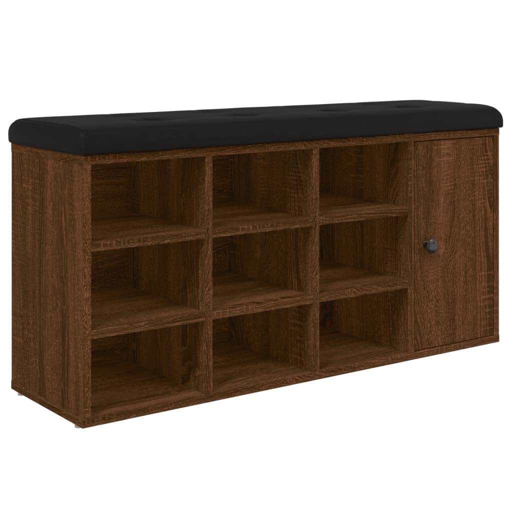 VidaXL Schoenenbank 102x32x50 cm bewerkt hout bruineikenkleurig
