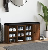 VidaXL Schoenenbank 102x32x50 cm bewerkt hout bruineikenkleurig