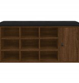 VidaXL Schoenenbank 102x32x50 cm bewerkt hout bruineikenkleurig