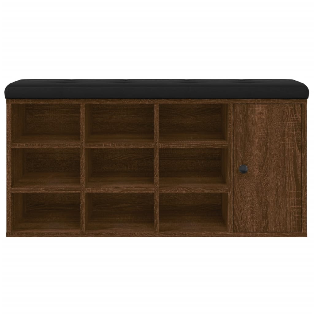 VidaXL Schoenenbank 102x32x50 cm bewerkt hout bruineikenkleurig